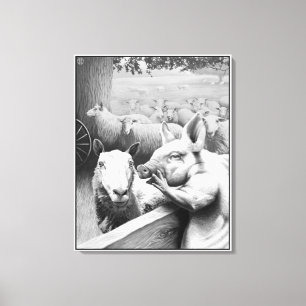 Animal Farm - Squealer Canvas Print