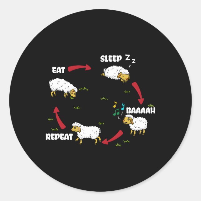 Animal Farmer Ranch Owner Farmer Sheep Whisperer Classic Round Sticker (Front)