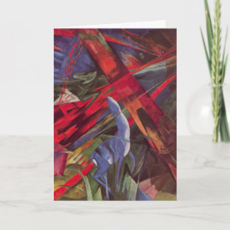 Animal Fates by Franz Marc, Vintage Cubism Art Card