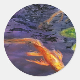 Animal - Fish - There's something about koi Classic Round Sticker