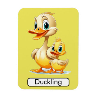 Animal Flashcard Duck/ Dukilng, kids, Learning Magnet