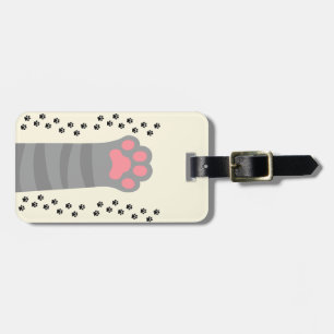 animal foot print luggage tag