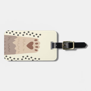animal foot print luggage tag
