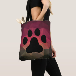 Animal footprint, cat/dog paw  tote bag