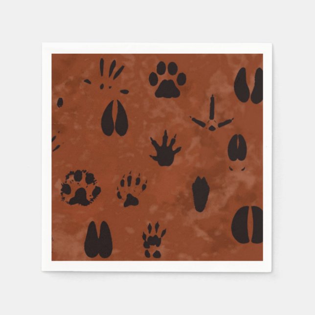Animal Footprint Napkins (Front)