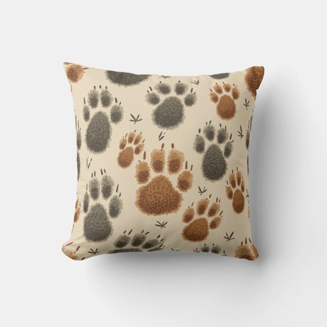 animal footprint pillow (Front)