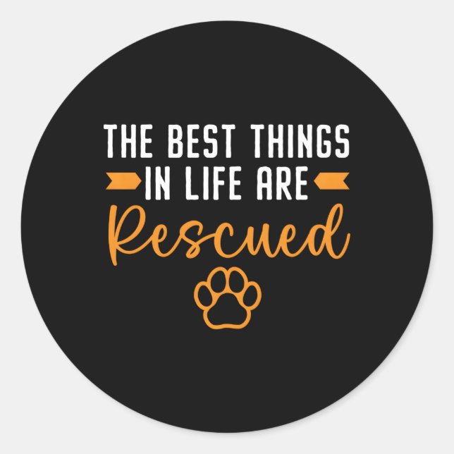 Animal Foster Animal Shelter Pet Adoption Animal R Classic Round Sticker (Front)