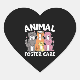 Animal Foster Care Animal Shelter Animal Rescue Heart Sticker