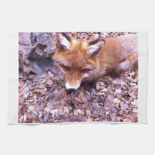 Animal Fox Forest Office Party Shower Digital Art Tea Towel