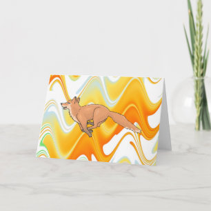 Animal Fox Forest Office Party Shower Digital Art Thank You Card