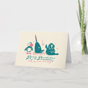 Animal Friends - Bye Buddy Hope You Find Your Dad Holiday Card