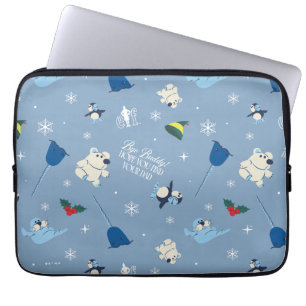 Animal Friends "Bye Buddy" Winter Pattern Laptop Sleeve