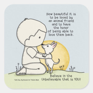 Animal Friends Square Sticker