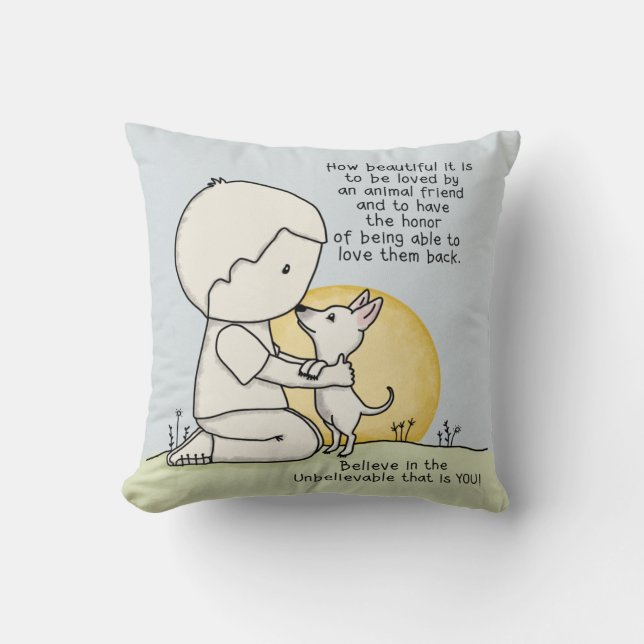 Animal Friends Throw Pillow (Front)