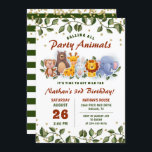 Animal Friends Zoo Party Greenery Kids Birthday Invitation<br><div class="desc">Animal Friends Zoo Party Greenery Kids Birthday Invitation</div>