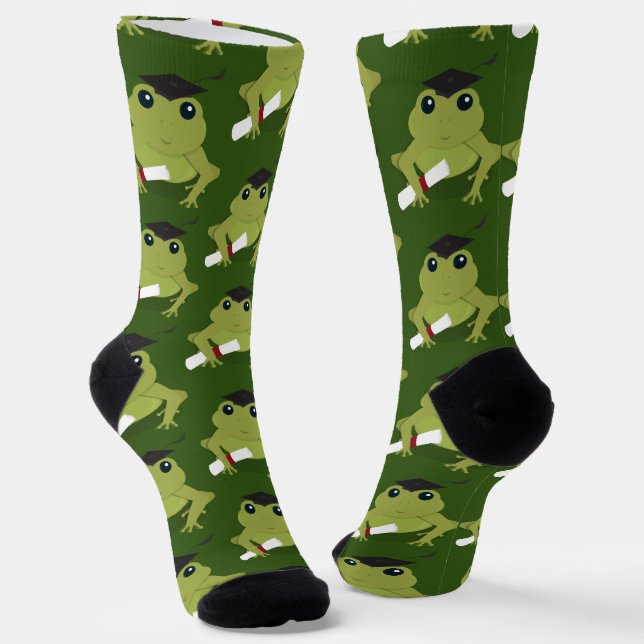 Animal Frog Graduation Socks (Angled)