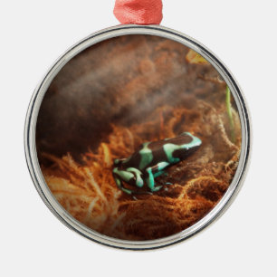 Animal - Frog - Lick the green frog Metal Tree Decoration
