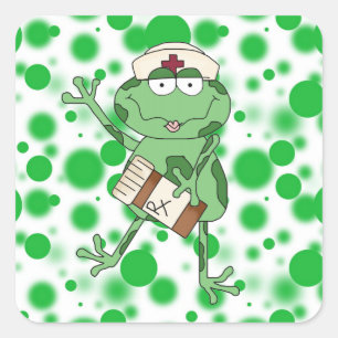 Animal Frog Nurse Fun Sticker