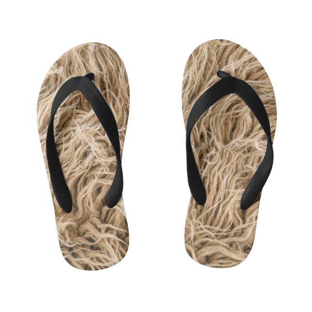 Animal fur kid's flip flops (Footbed)