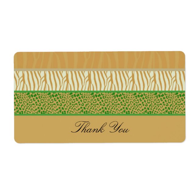 Animal Fur Print Label (Front)