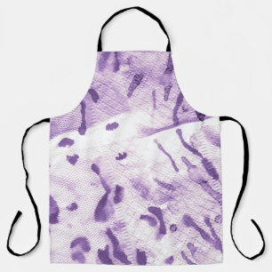 Animal Geometric Textured. Lavender Cross Lines. L Apron