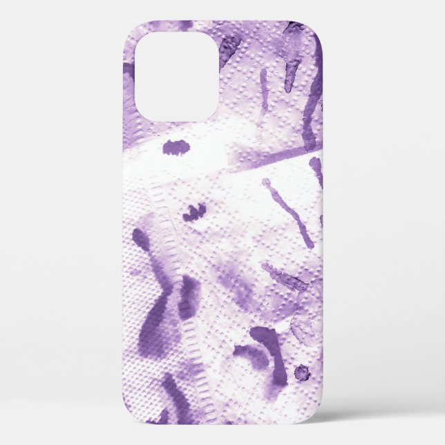 Animal Geometric Textured. Lavender Cross Lines. L Case-Mate iPhone Case (Back)