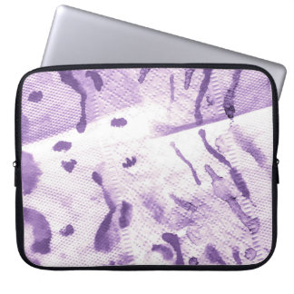 Animal Geometric Textured. Lavender Cross Lines. L Laptop Sleeve