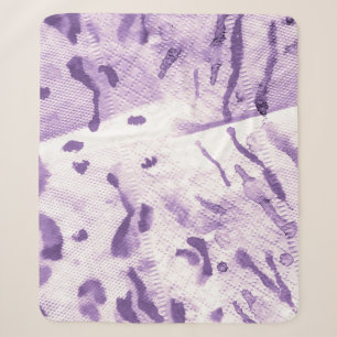Animal Geometric Textured. Lavender Cross Lines. L Sherpa Blanket