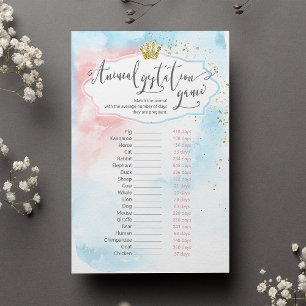 Animal Gestation Gender Reveal Game + Answer Key