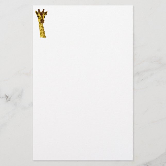 Animal - Giraffe (w/o backdrop) Stationery (Front)