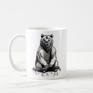Animal Graphic Hello Bear Humour, Funny Wildlife Coffee Mug