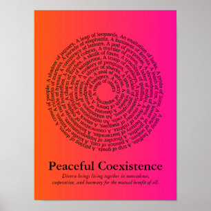 Animal Group Names/Peaceful Coexistence Poster