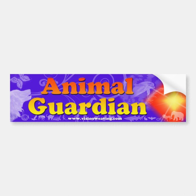 Animal guardian bumper sticker (Front)