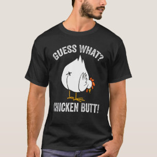 Animal Guess What Chicken Butt Chickens Meme Hen T-Shirt