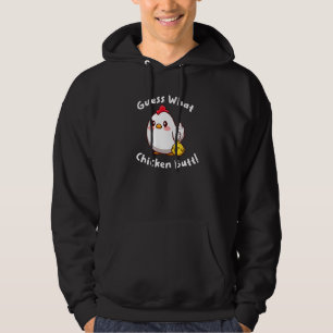 Animal Guess What Chicken Butt Cute Chickens Buffs Hoodie