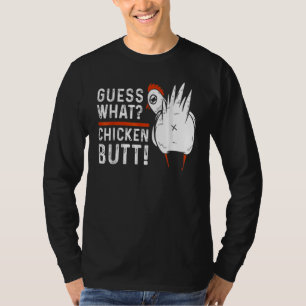Animal Guess What Chicken Butt Cute Chickens Buffs T-Shirt