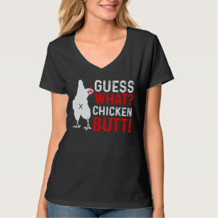 Animal Guess What Chicken Butt Cute Chickens Buffs T-Shirt