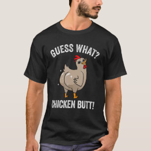 Animal Guess What Chicken Butt Cute Chickens Buffs T-Shirt