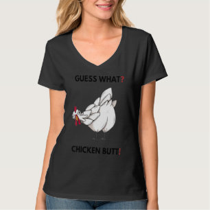 Animal Guess What Chicken Butt Cute Chickens Buffs T-Shirt