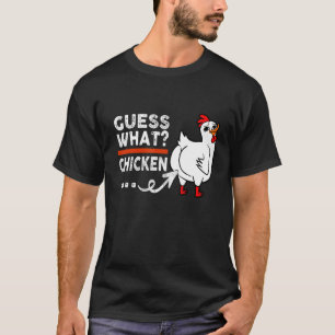 Animal Guess What Chicken Butt Cute Chickens Buffs T-Shirt