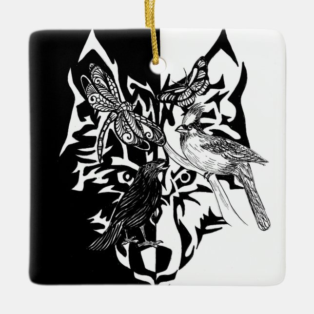  Animal Guides for Remembrance Ceramic Ornament (Front)