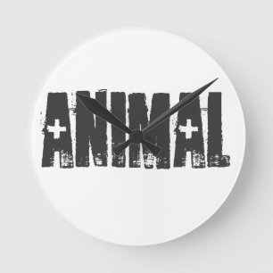 Animal - Gym Bodybuilding Fitness Round Clock