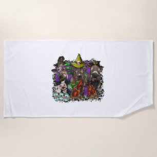 Animal Halloween Beach Towel