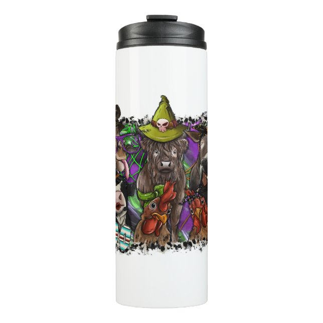 Animal Halloween Thermal Tumbler (Front)