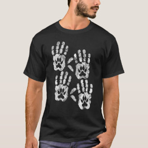Animal  Hand Cat or Dog Paw Together Forever T-Shirt