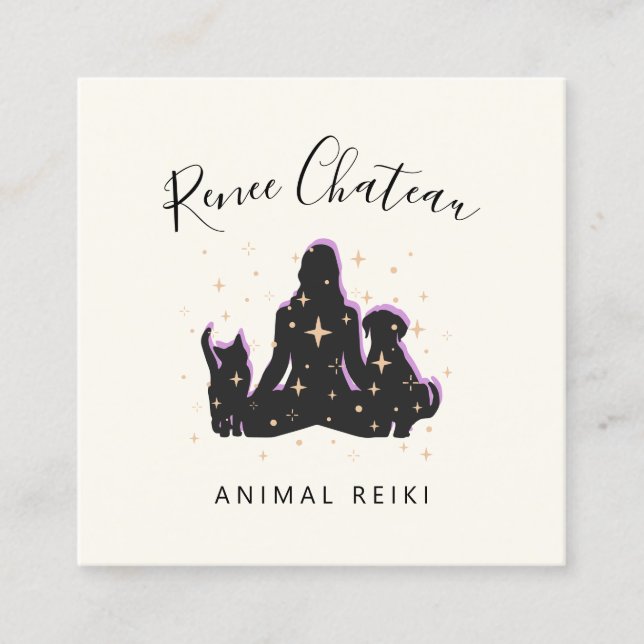 Animal Healing Pet Reiki  Business Card (Front)