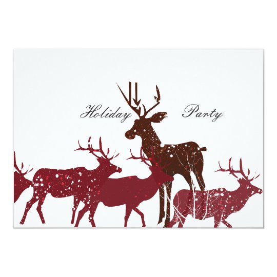 Animal Holiday Snow Card