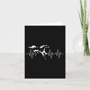 Animal Horse Lover Horseback Gift Heartbeat Horse Card
