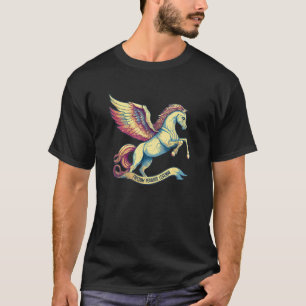 animal horse pegasus women men watercoloured T-Shirt