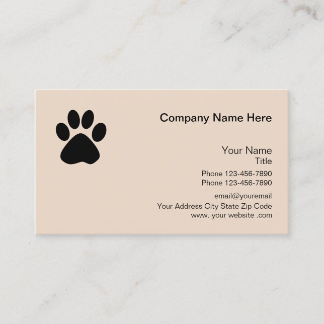 Animal Hospital Veterinarian Business Card (Front)